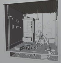 My first attempt at making a 3D scenario, the two character models are from the original game.